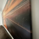 Vinilos decorativos modernos para salón, con diseño de líneas geométricas en tonos neutros